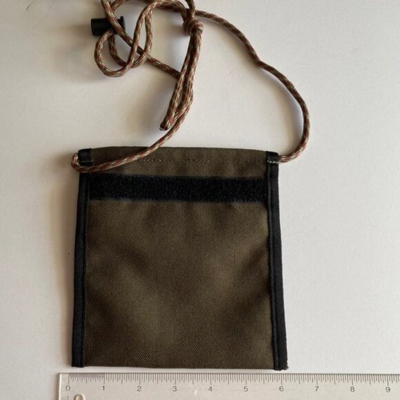 Timberland Olive Green Canvas Neck Wallet With Adjustable Cord - Picture 3 of 4